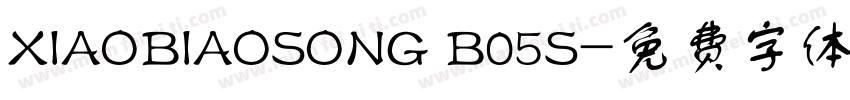 XIAOBIAOSONG B05S字体转换